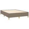 vidaXL Boxspringbett mit Matratze Taupe 140x200 cm Stoff