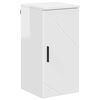 vidaXL Badezimmerschrank Wandmontiert Hochglanz Wei&szlig; 30 x 31,5 x 61 cm