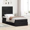 vidaXL Ottoman-Bett mit Matratzen & LEDs Schwarz 100x200 cm Samt