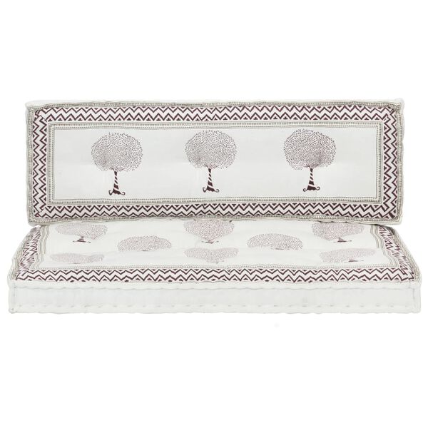 vidaXL 2-tlg. Palettenkissen-Set Outdoor Bedruckt