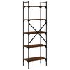 vidaXL B&uuml;cherregal 5 F&auml;cher Braun Eiche 56x31,5x174 cm Holzwerkstoff
