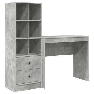 vidaXL Schreibtisch Beton Grau 135,5 x 40 x 127 cm 2 stk.