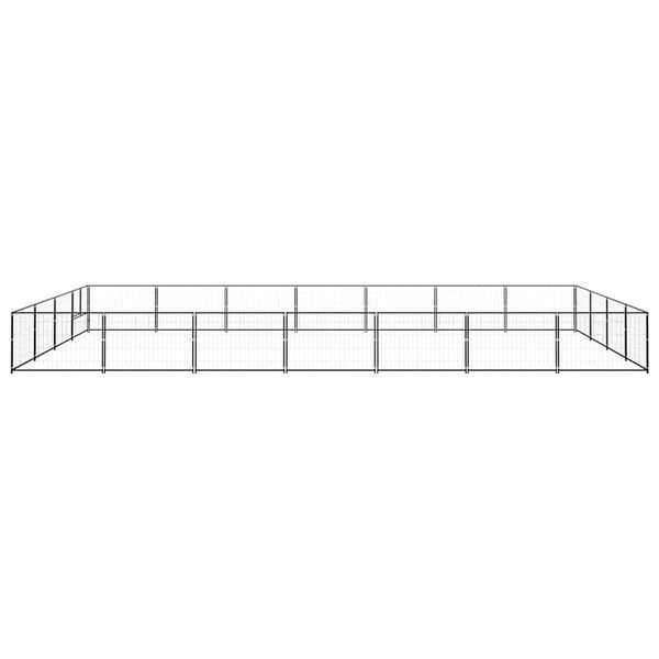 vidaXL Hundezwinger Schwarz 28 m&sup2; Stahl