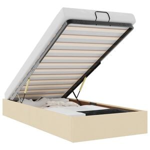 vidaXL Ottoman-Bett ohne Matratze Creme 80x200 cm Stoff