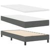 vidaXL Boxspringbett mit Matratze Dunkelgrau 190 x 90 cm Polyester