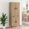 vidaXL Highboard Artisan-Eiche 69,5 x 34 x 180 cm Holzwerkstoff