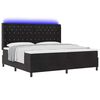 vidaXL Boxspringbett mit Matratze Schwarz 200 x 200 cm Samt