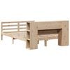 vidaXL Massivholzbett mit Regal ohne Matratze 120x190 cm Kiefernholz