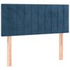 vidaXL Boxspringbett mit Matratze & LED Dunkelblau 120x200 cm Samt