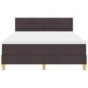 vidaXL LED Boxspringbett mit Matratze Dunkelbraun 160 x 200 cm Stoff