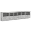 vidaXL Sideboard mit LED-Leuchten Betongrau 283x37x67 cm