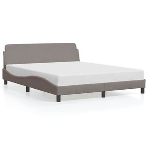 vidaXL Bettgestell "Dover" Taupe 160x200 cm Stoff