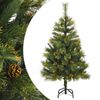 vidaXL Künstlicher Weihnachtsbaum Klappbar mit Zapfen 150 cm