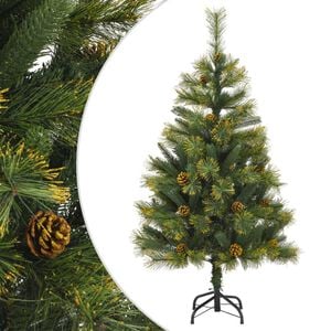 vidaXL K&uuml;nstlicher Weihnachtsbaum Klappbar mit Zapfen 150 cm