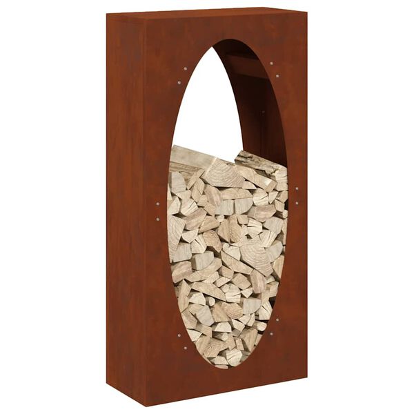 vidaXL Brennholzregal 50x23x100 cm Wetterfester Stahl