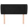 vidaXL Kopfteil mit Ohren Schwarz 93x23x78/88 cm Samt