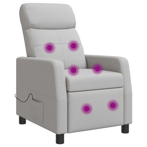 vidaXL Massage Relaxsessel Wolkengrau Stoff