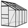 vidaXL Anlehngew&auml;chshaus Anthrazit Aluminium 5,24 m&sup3;