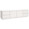 vidaXL TV-Schrank Wei&szlig; 176x37x47,5 cm Massivholz Kiefer