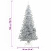 vidaXL Weihnachtsbaum mit 300 LEDs mit St&auml;nder Silber 180 cm PET