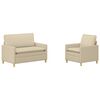 vidaXL Sofa Set 2 stk. Creme Stoff