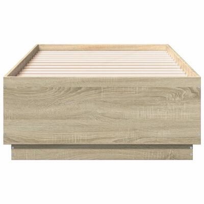 vidaXL Bettgestell Sonoma-Eiche 90x190 cm Holzwerkstoff