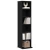 vidaXL CD-Schrank Schwarz Eichen-Optik 21x20x88 cm Holzwerkstoff