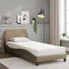 vidaXL Bett mit Matratze "Dover" Cappuccino-Braun 90x190 cm Kunstleder