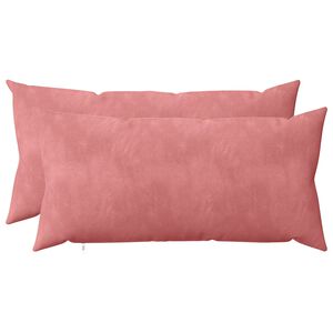 vidaXL Kissen mit Kissen HEERLEN 2 Stk. Rosa Samt