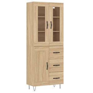 vidaXL Highboard Sonoma-Eiche 69,5x34x180 cm Holzwerkstoff