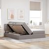 vidaXL Aufbewahrungsbett mit Matratze Taupe 180 x 200 cm Kunstleder