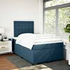 vidaXL Boxspringbett mit Matratze Blau 120x200 cm Samt