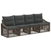 vidaXL Gartensofa-set 4 stk. Grau Poly-Rattan