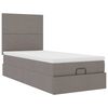 vidaXL Ottoman-Bett mit Matratze Taupe 100x200 cm Stoff