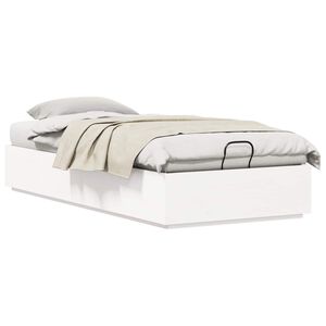 vidaXL Ottoman Bettgestell Wei&szlig; 80 x 200 cm Massives Kiefernholz