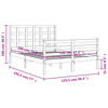 vidaXL Massivholzbett mit Kopfteil Wei&szlig;