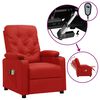 vidaXL Massagesessel Elektrisch Weinrot Kunstleder