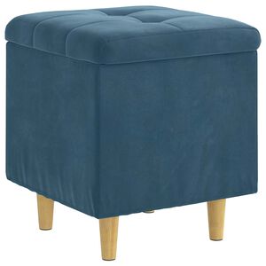 vidaXL Ottoman mit Stauraum Blau 40 x 40 x 45 cm Samt