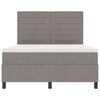 vidaXL Boxspringbett mit Matratze Taupe 140 x 190 cm Stoff