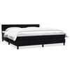 vidaXL Boxspringbett mit Matratze Schwarz 180x210 cm Samt