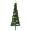 vidaXL LED-Lametta-Weihnachtsbaum mit Erdspie&szlig; EKENAS 180 cm 220 LEDs