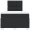vidaXL Boxspringbett mit Matratze Schwarz 120x200 cm Kunstleder