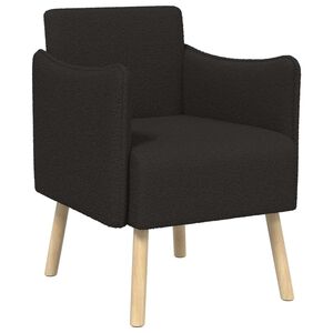 vidaXL Akzentstuhl Schwarz Boucl&eacute;