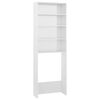vidaXL Waschmaschinenschrank Hochglanz-Wei&szlig; 64x24x190 cm