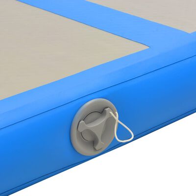 vidaXL Aufblasbare Gymnastikmatte mit Pumpe 600x100x10 cm PVC Blau