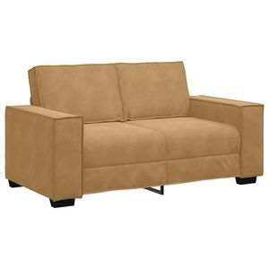 vidaXL 2-Sitzer-Sofa Braun 120 cm Samt