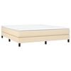 vidaXL Boxspringbettgestell Creme 160x200 cm Stoff