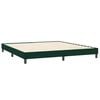 vidaXL Boxspringbett ohne Matratze Dunkelgr&uuml;n 200x210 cm Samt