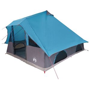 vidaXL Tipi Zelt 8 Personen Blau Taft