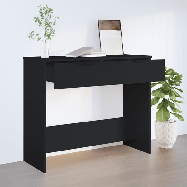vidaXL Konsolentisch Schwarz 90x36x75 cm Holzwerkstoff